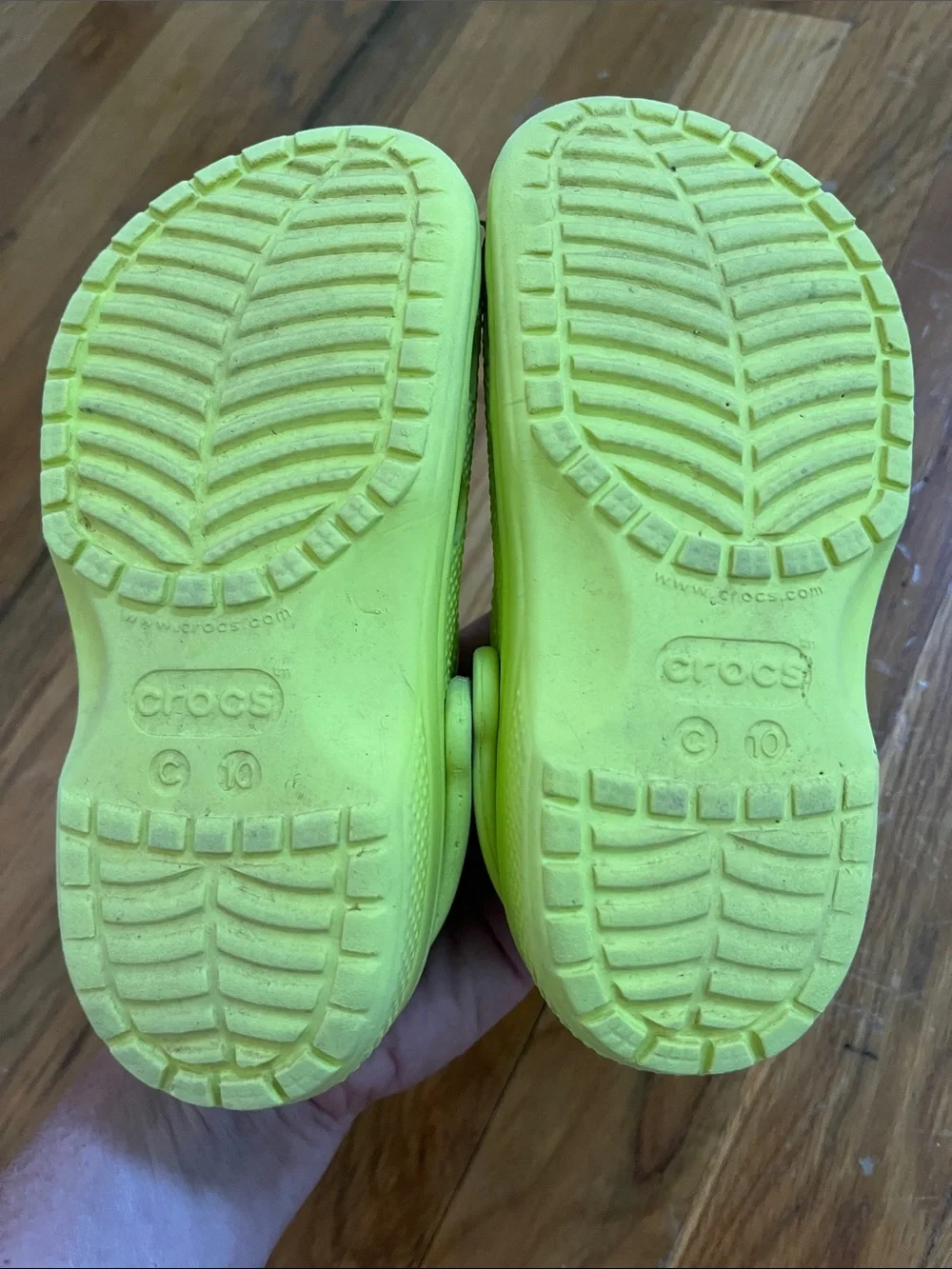 CROCS Kids Slip-On Clogs in Neon Yellow